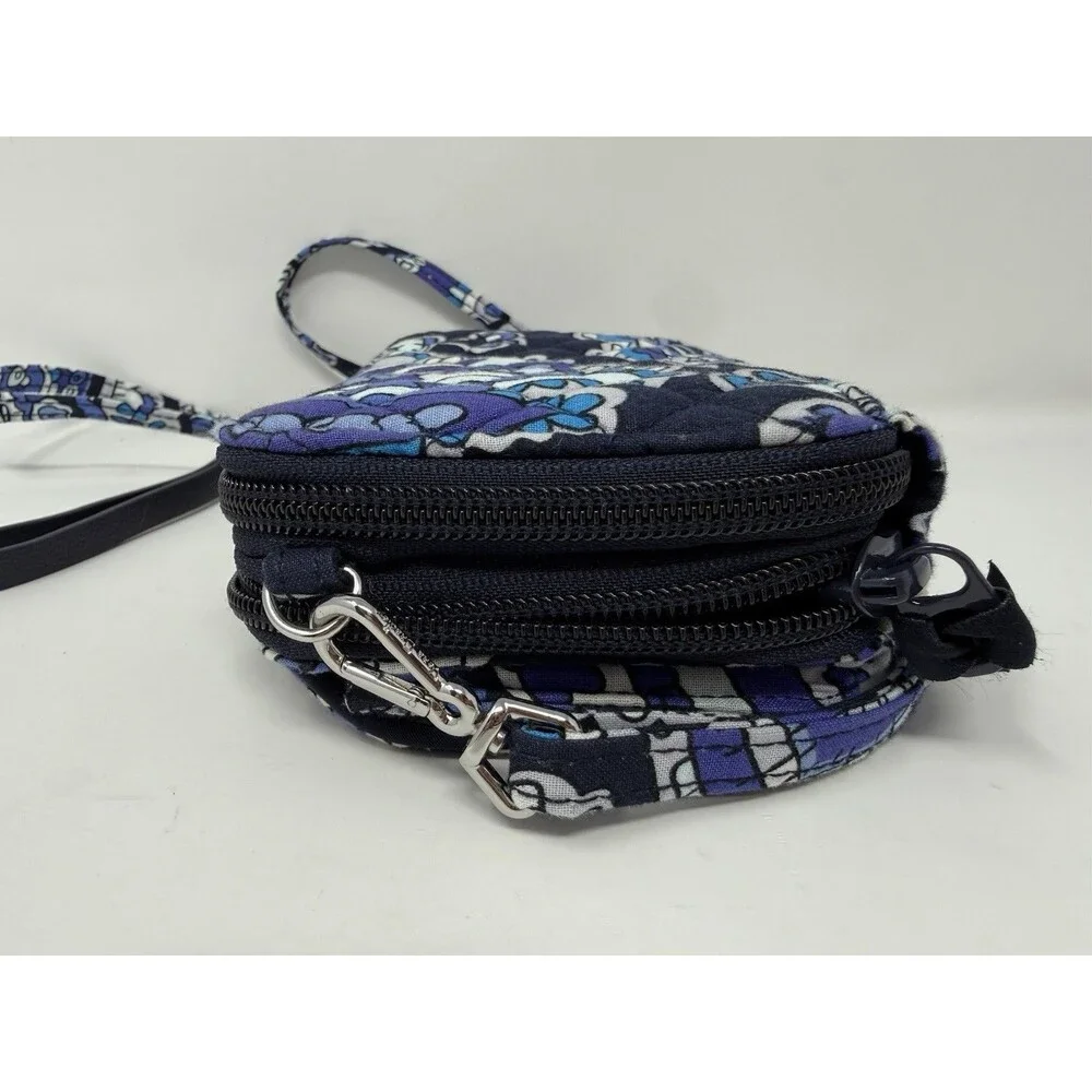 Vera Bradley Deep Night Paisley Smartphone Wristlet Crossbody Wallet Blue